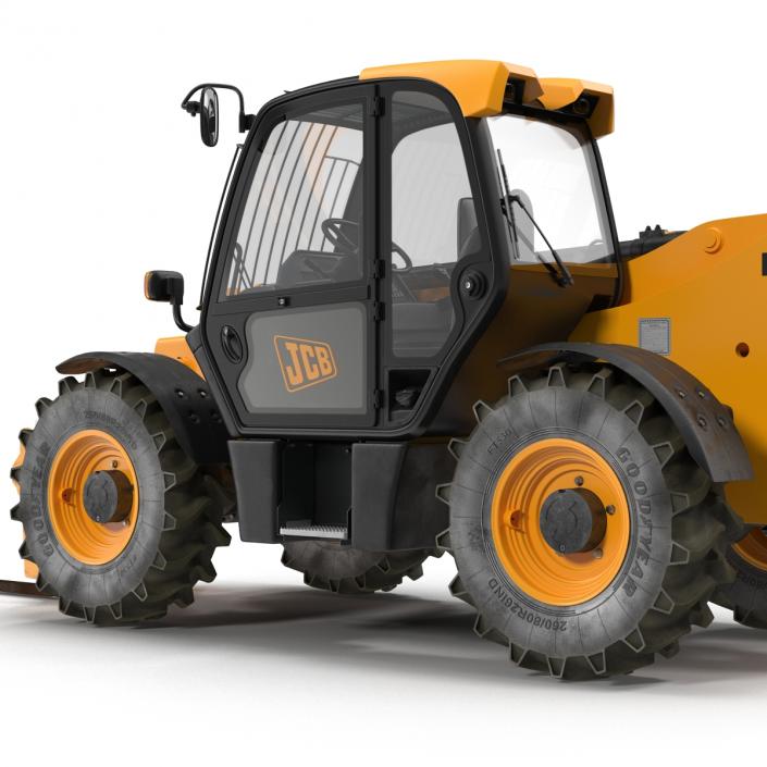 3D model Telescopic Handler Forklift JCB 535 95 Orange