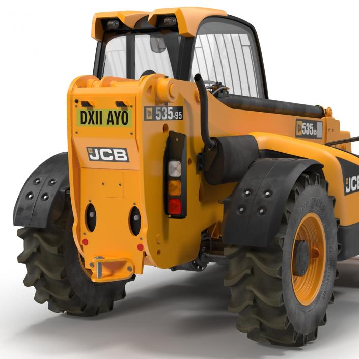 3D model Telescopic Handler Forklift JCB 535 95 Orange