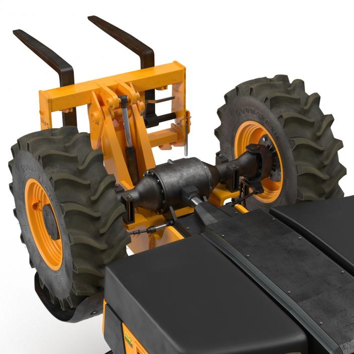 3D model Telescopic Handler Forklift JCB 535 95 Orange