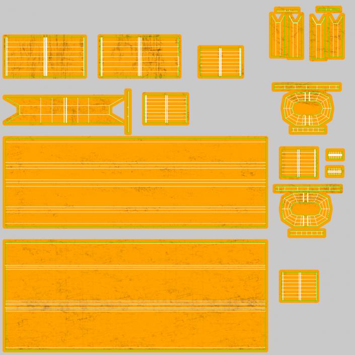 3D model Telescopic Handler Forklift JCB 535 95 Orange