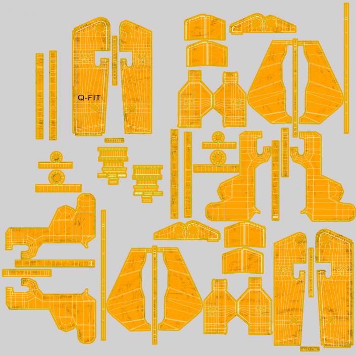 3D model Telescopic Handler Forklift JCB 535 95 Orange