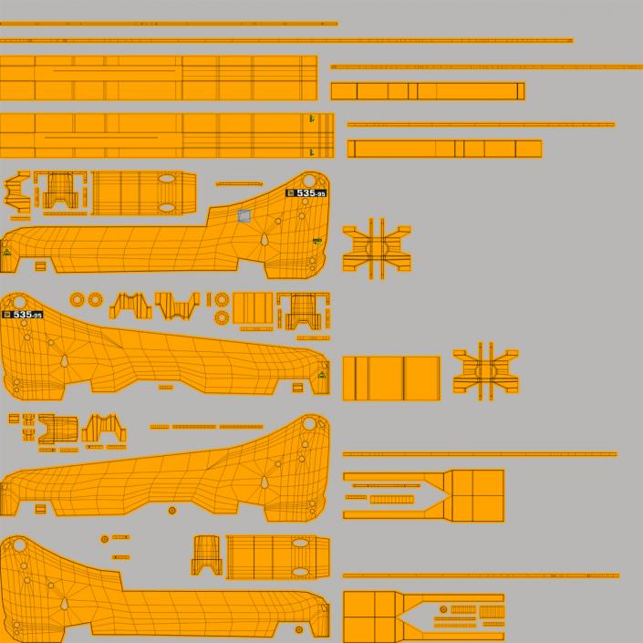 3D model Telescopic Handler Forklift JCB 535 95 Orange