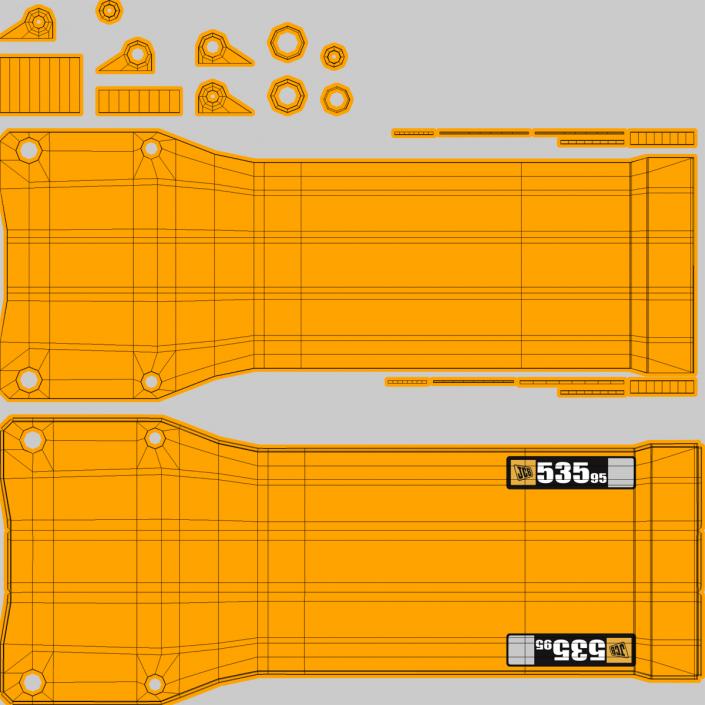 3D model Telescopic Handler Forklift JCB 535 95 Orange