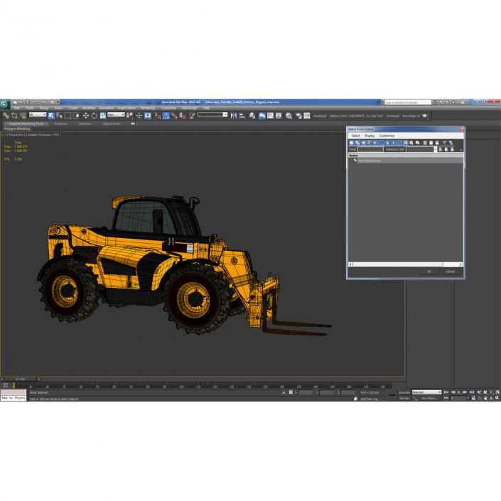 3D model Telescopic Handler Forklift Generic