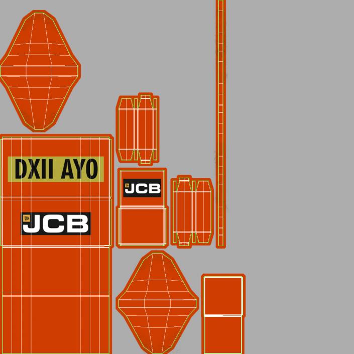 Telescopic Handler Forklift JCB 535 95 Red 3D