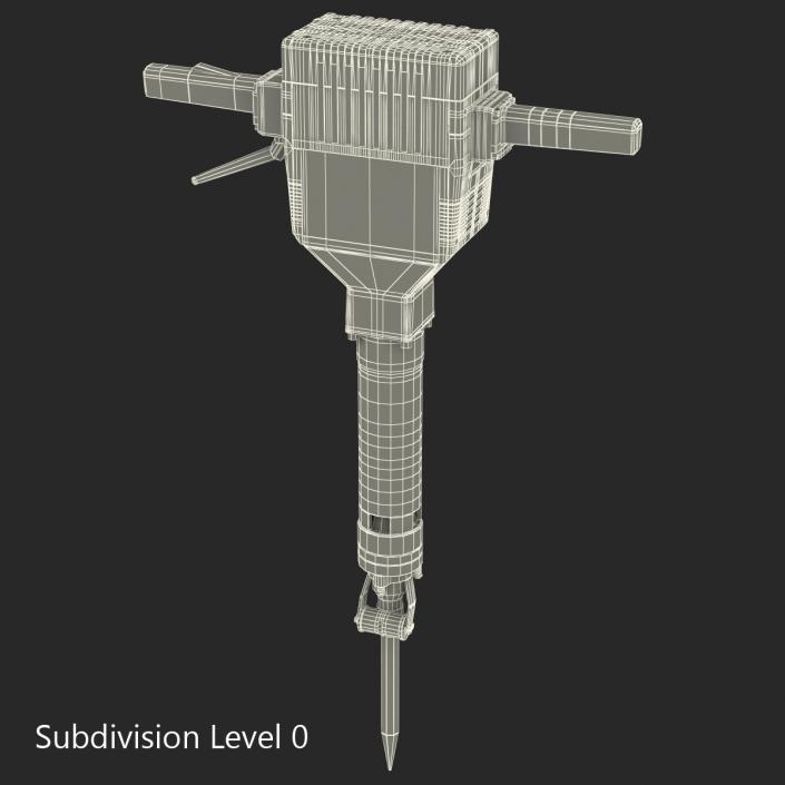 3D Old Electric Demolition Jack Hammer Generic model