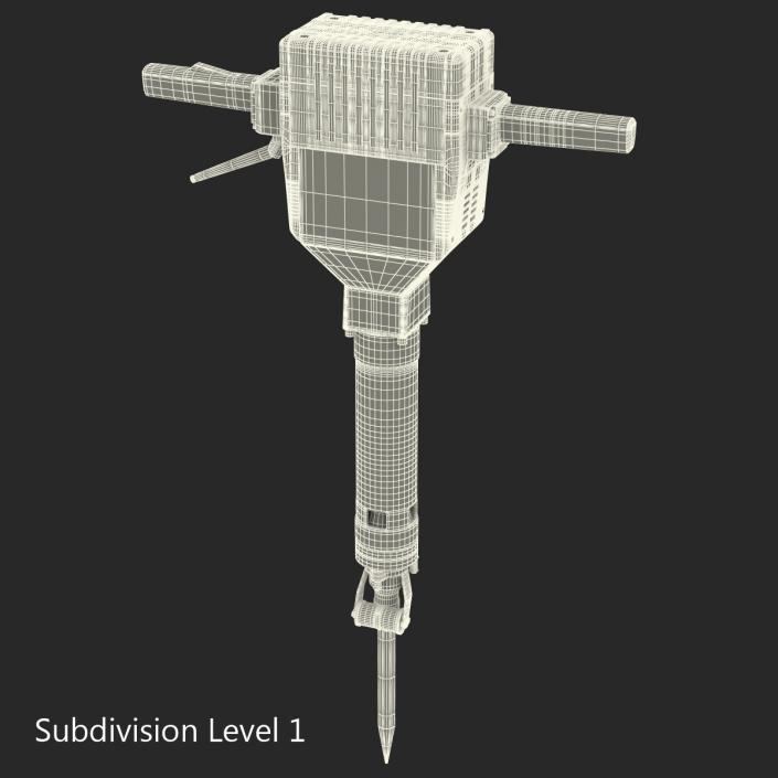 3D Old Electric Demolition Jack Hammer Generic model