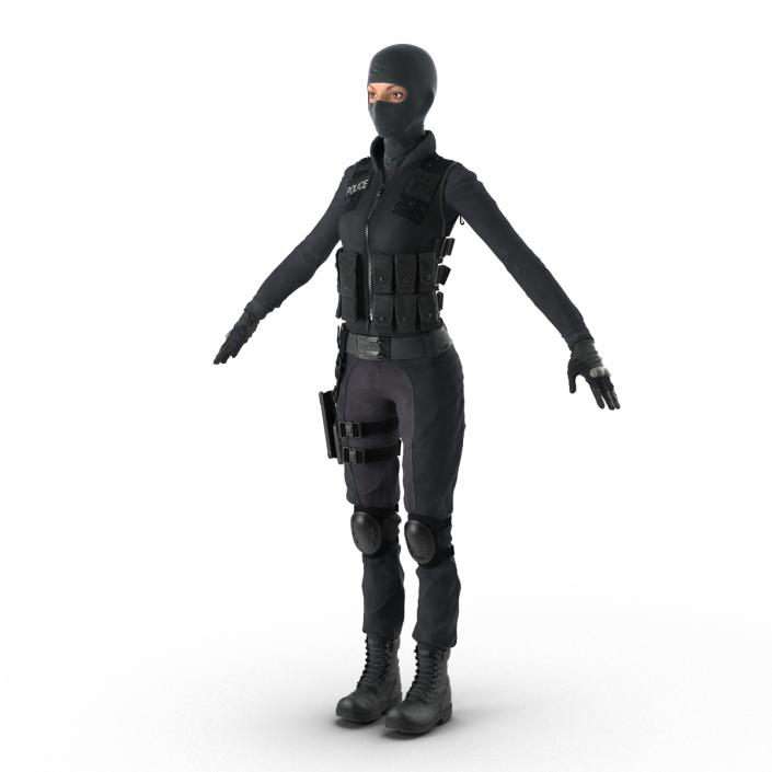 SWAT Indian Woman 2 3D model