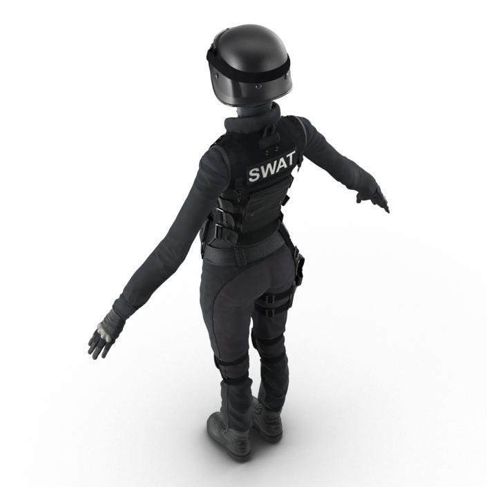 SWAT Indian Woman 2 3D model