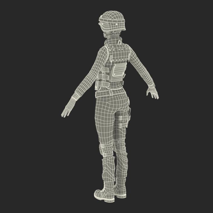 SWAT Indian Woman 2 3D model