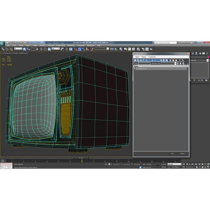 3D model Retro TV 2