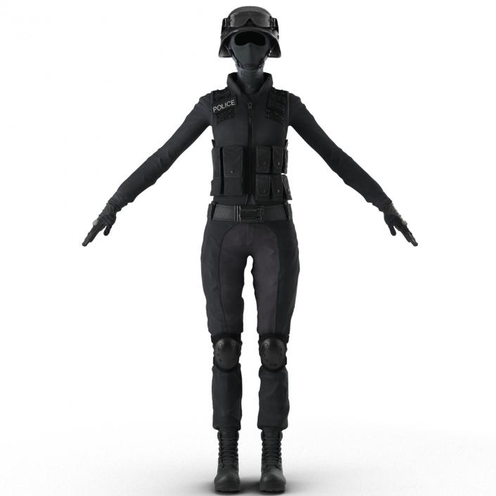 3D model SWAT Woman Unifirm 2