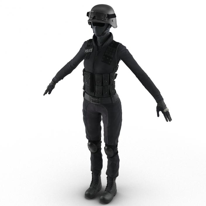 3D model SWAT Woman Unifirm 2