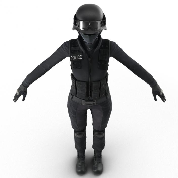 3D model SWAT Woman Unifirm 2