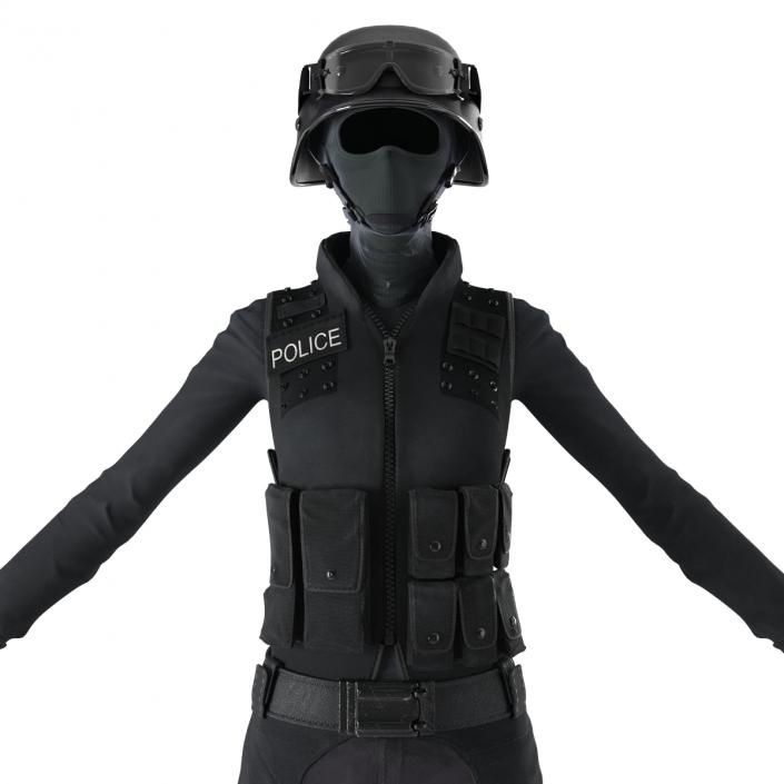 3D model SWAT Woman Unifirm 2