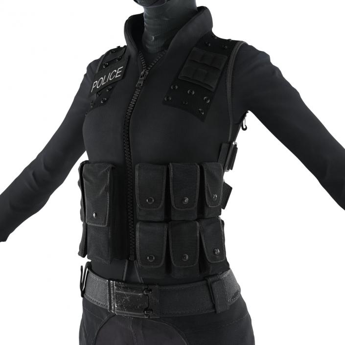 3D model SWAT Woman Unifirm 2