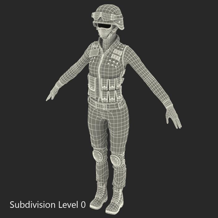 3D model SWAT Woman Unifirm 2