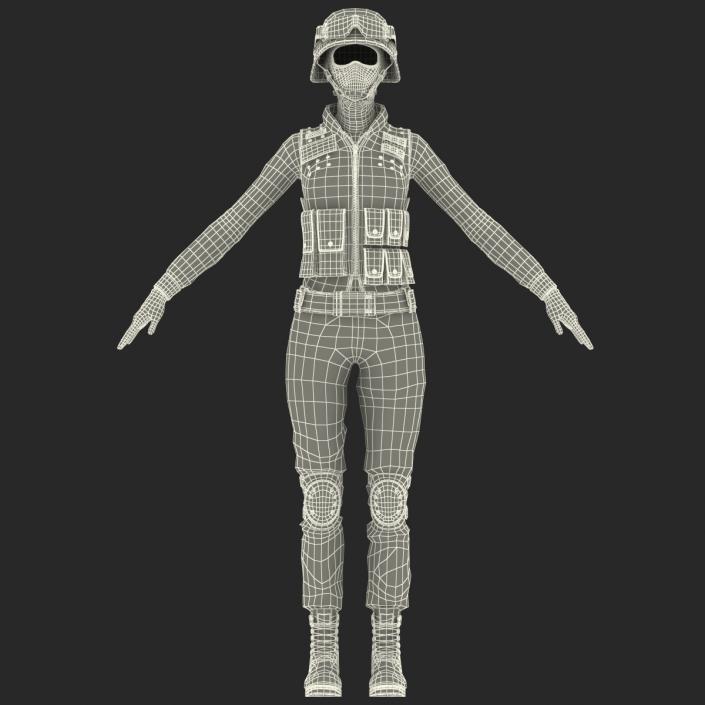 3D model SWAT Woman Unifirm 2