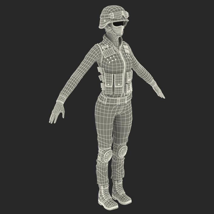 3D model SWAT Woman Unifirm 2