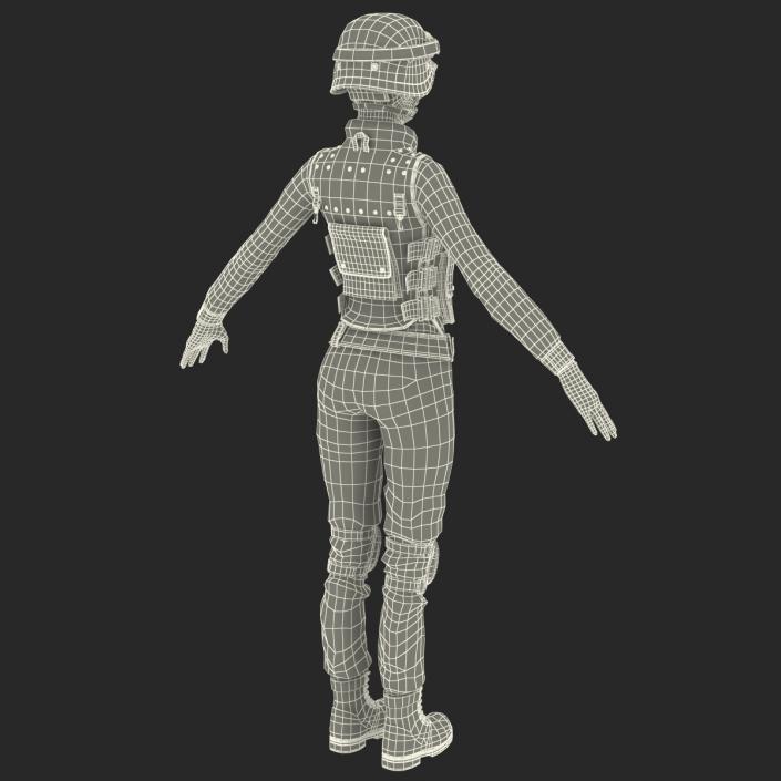 3D model SWAT Woman Unifirm 2