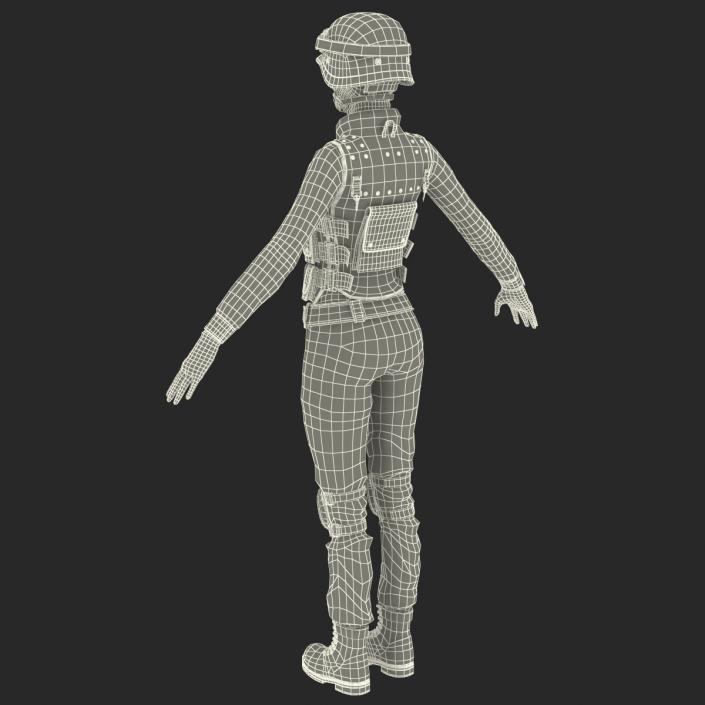 3D model SWAT Woman Unifirm 2