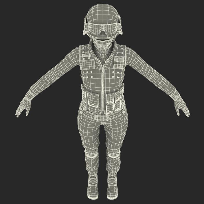 3D model SWAT Woman Unifirm 2