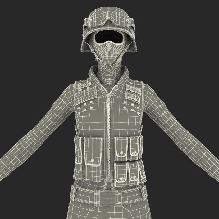 3D model SWAT Woman Unifirm 2