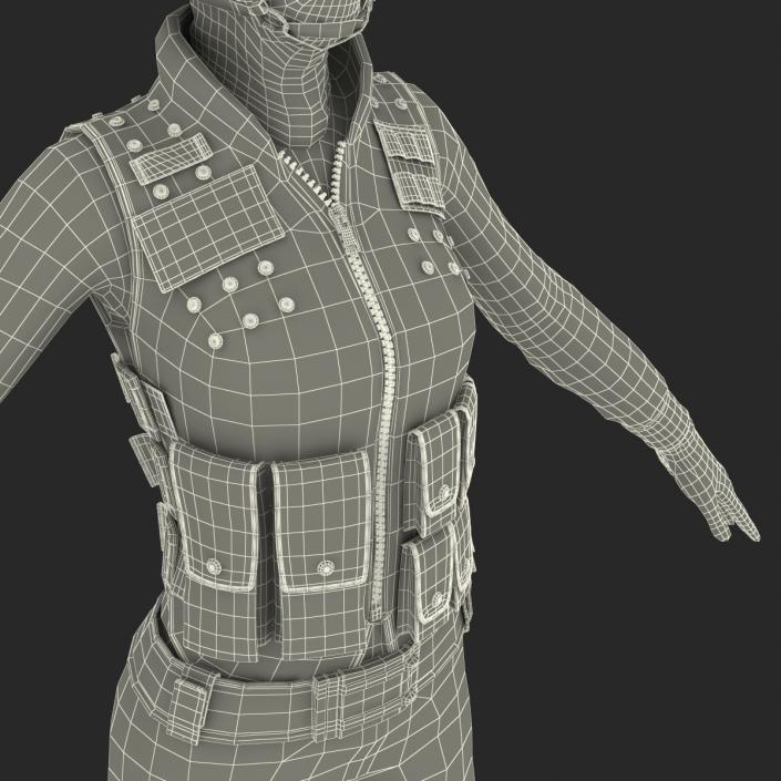 3D model SWAT Woman Unifirm 2