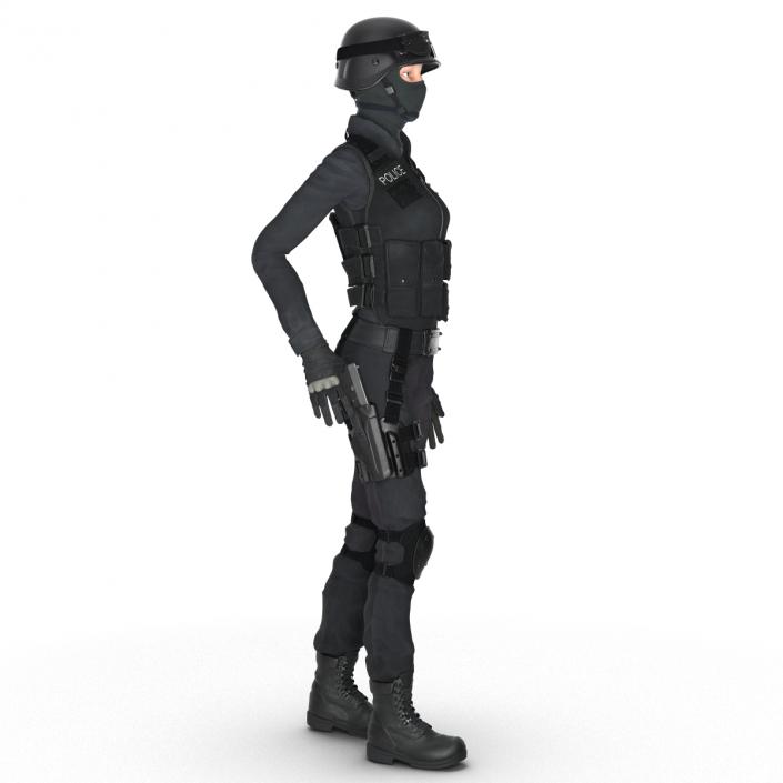 3D SWAT Woman European Rigged