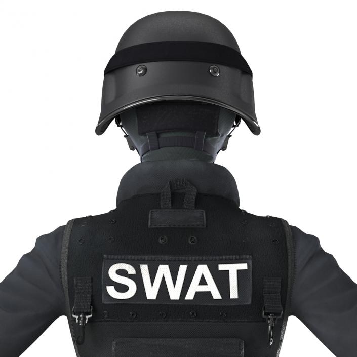 3D SWAT Woman European Rigged