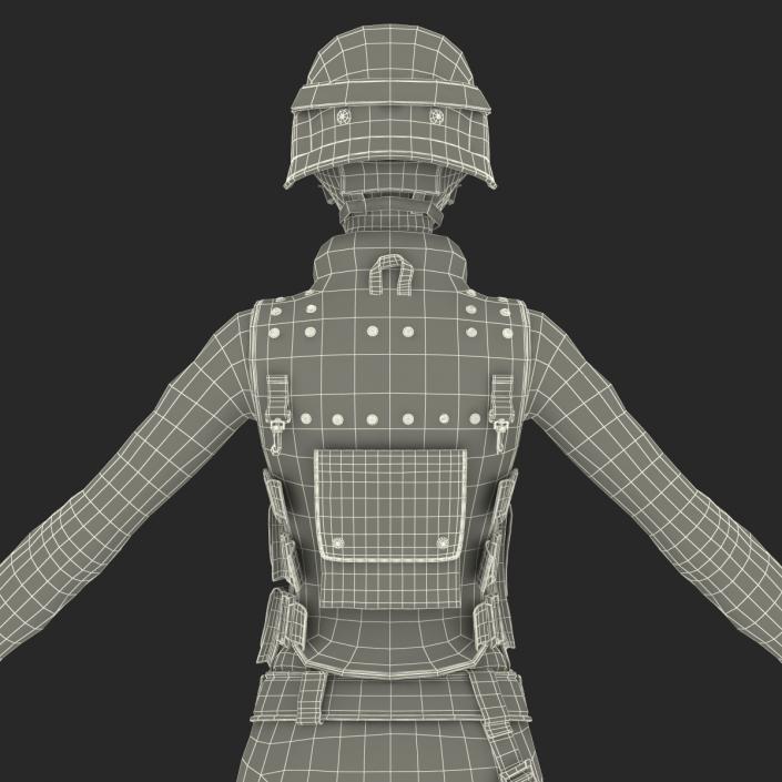 3D SWAT Woman European Rigged