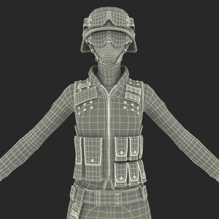 3D SWAT Woman European Rigged