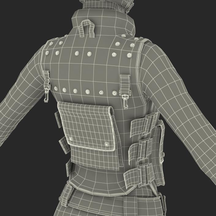 3D SWAT Woman European Rigged