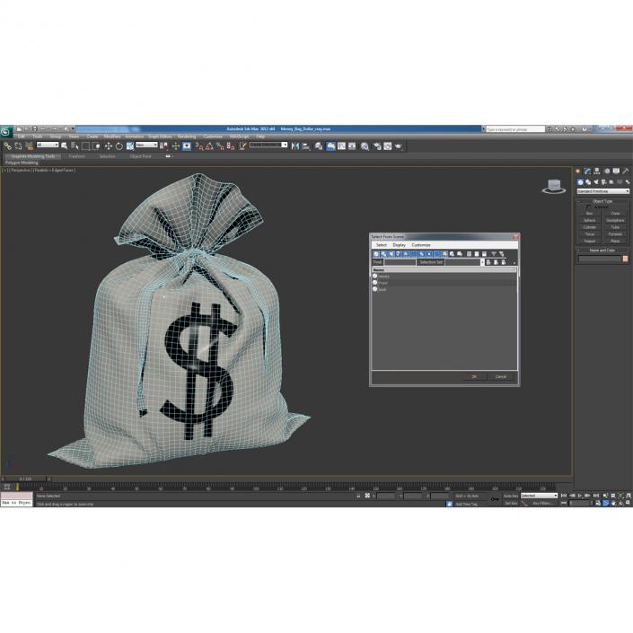 3D Money Bag Dollar