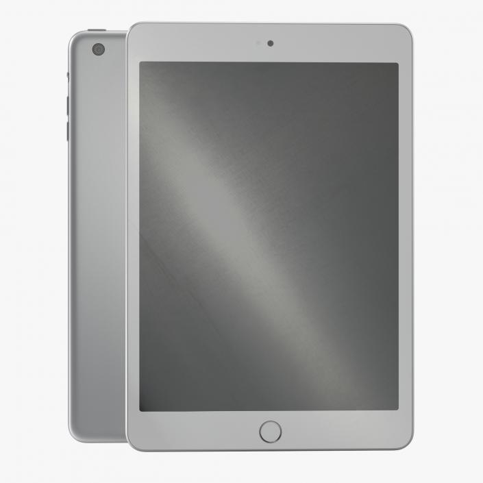 3D iPad mini 3 Silver model