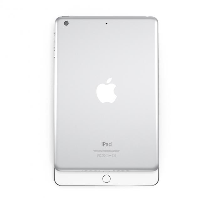 3D iPad mini 3 Silver model