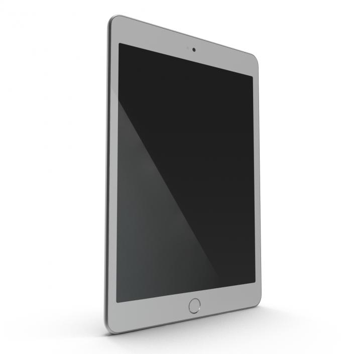 3D iPad mini 3 Silver model