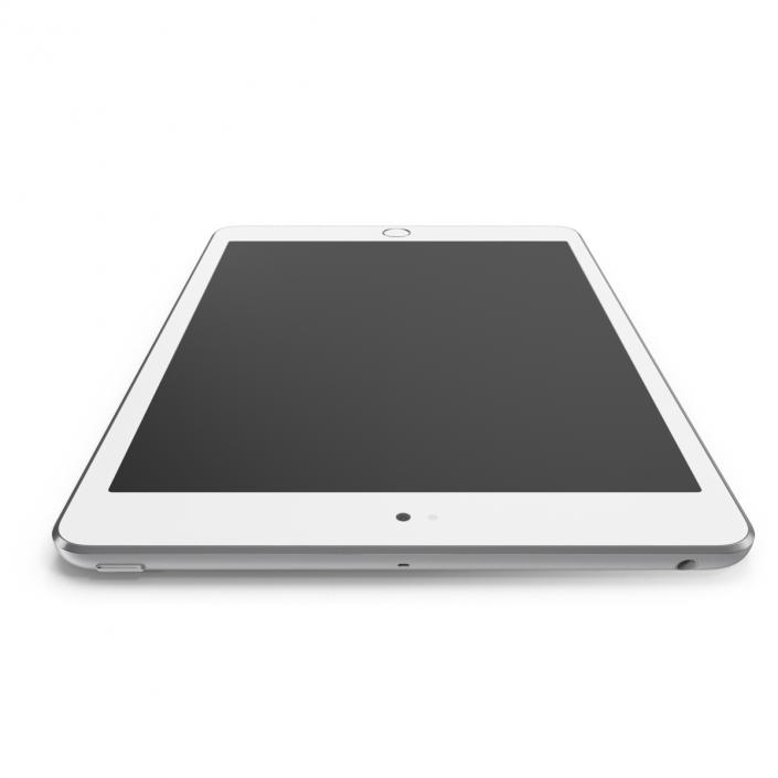 3D iPad mini 3 Silver model