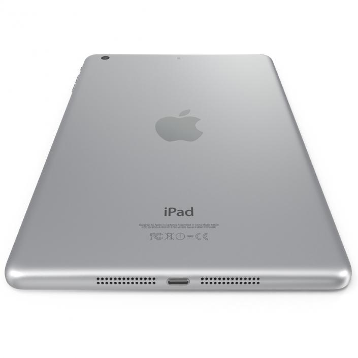 3D iPad mini 3 Silver model