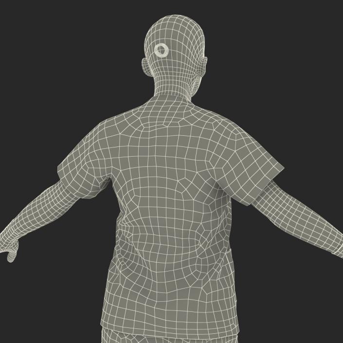 3D Female Caucasian Surgeon Rigged 2 model