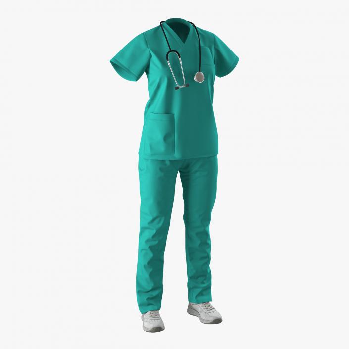 Female Surgeon Dress 7 3D