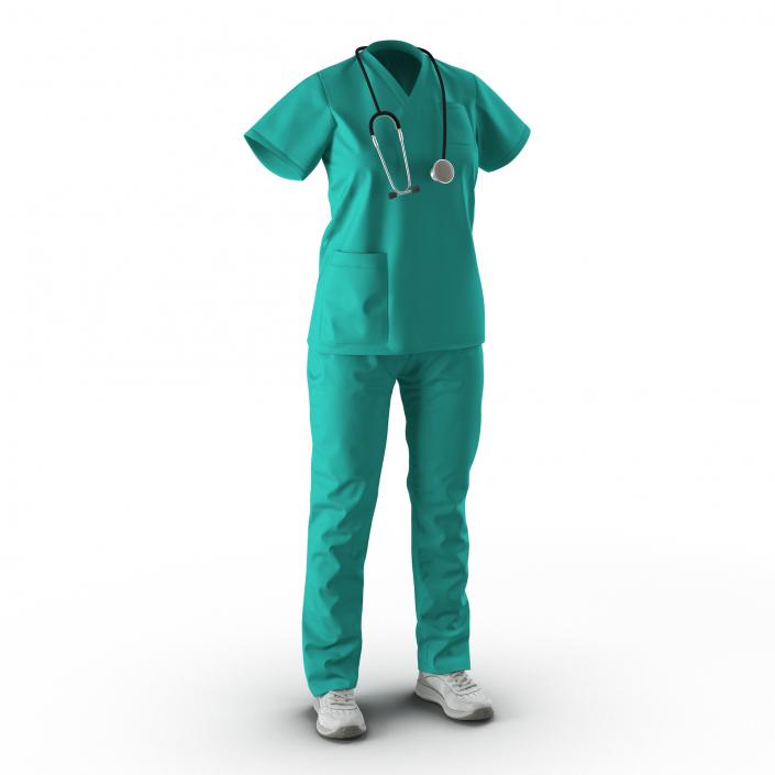 Female Surgeon Dress 7 3D