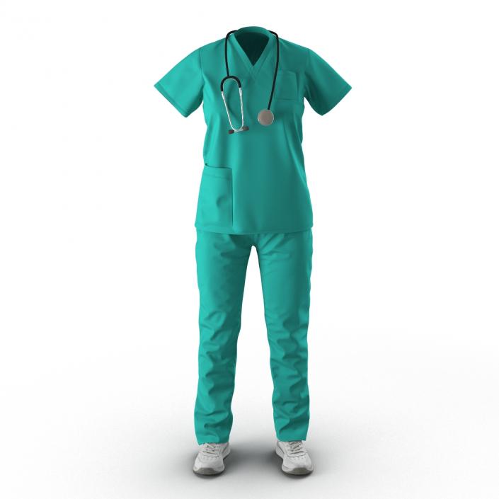 Female Surgeon Dress 7 3D