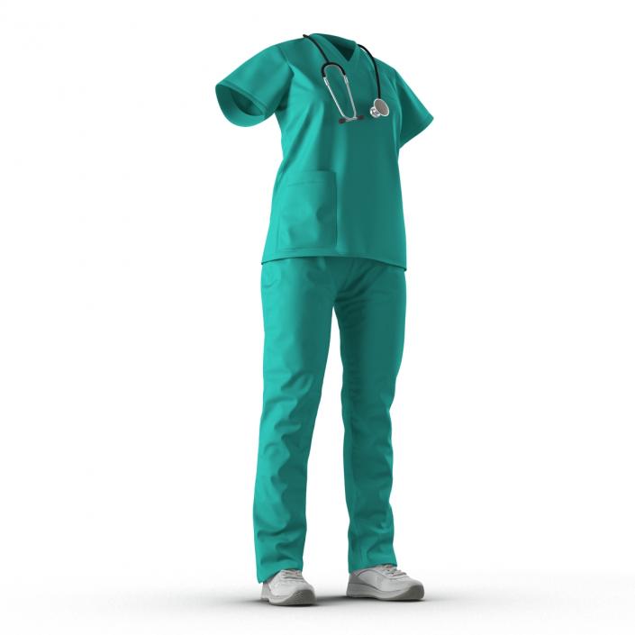 Female Surgeon Dress 7 3D