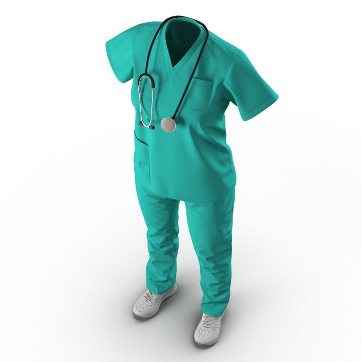 Female Surgeon Dress 7 3D