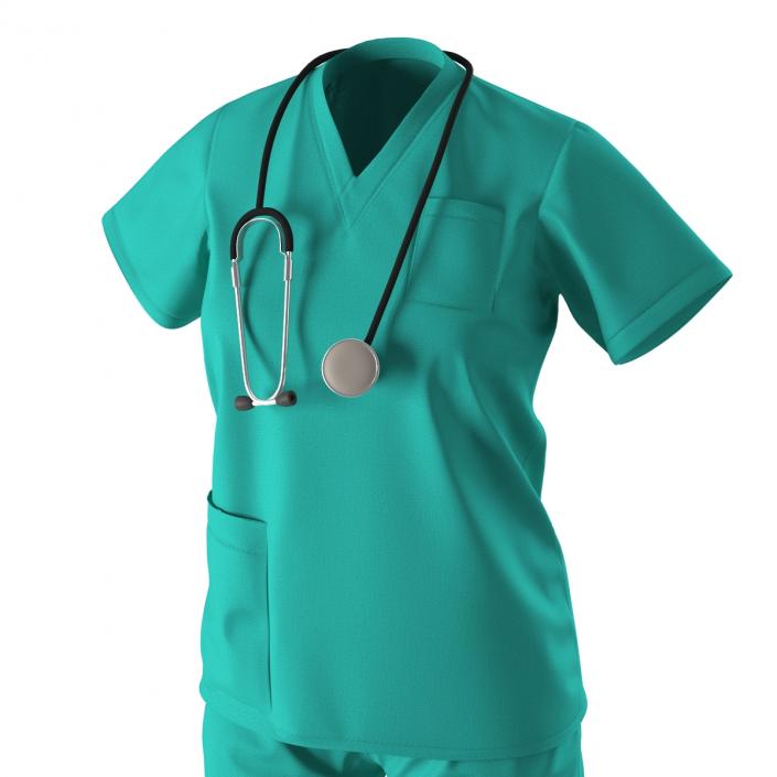 Female Surgeon Dress 7 3D