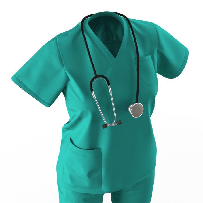 Female Surgeon Dress 7 3D