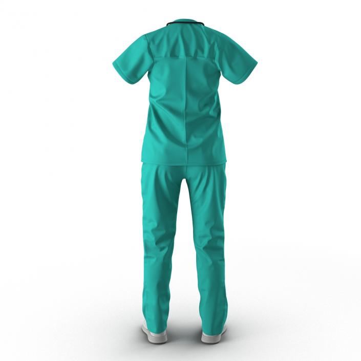 3D Female Surgeon Dress 7 with Blood model