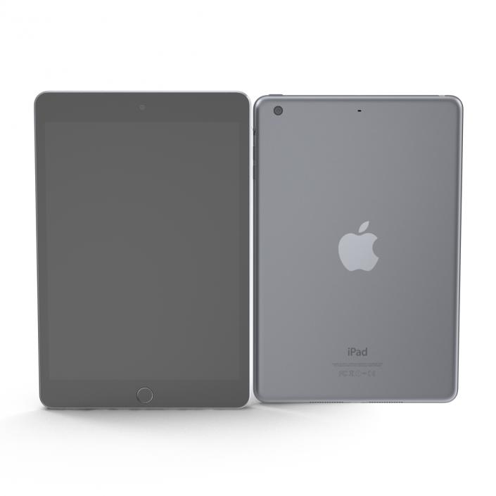 iPad Mini 3 Space Gray 3D