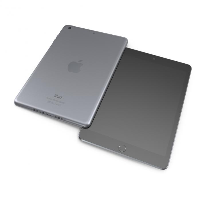 iPad Mini 3 Space Gray 3D